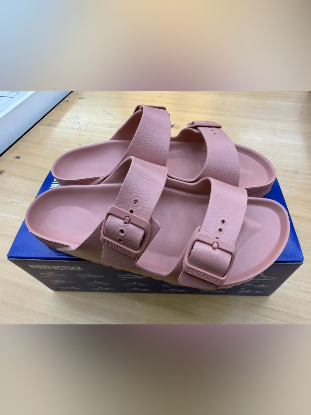Birkenstock Arizona EVA Pink Clay Sandals Waterproof NEW